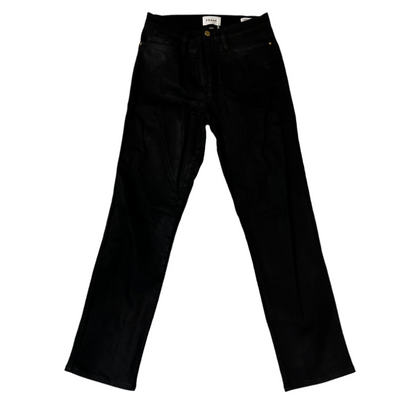 Frame Coated Black Le Sylvie Slender Straight Jeans 29