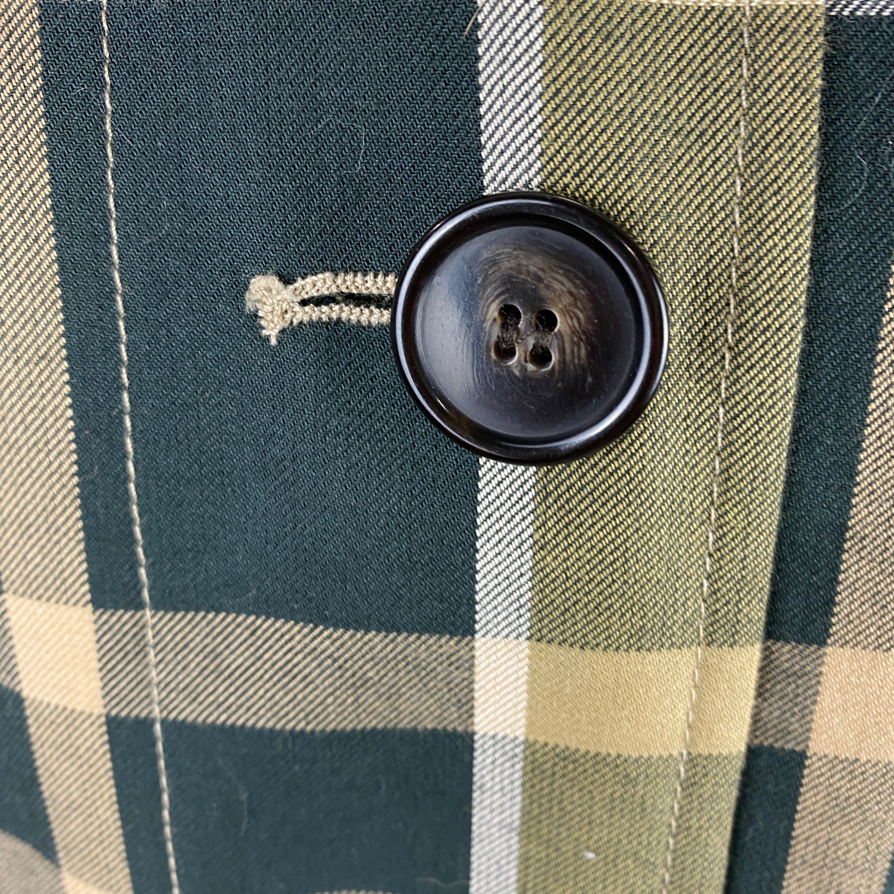 Sezane New £275 Moss & Beige Check Clyde Coat XXS-S
