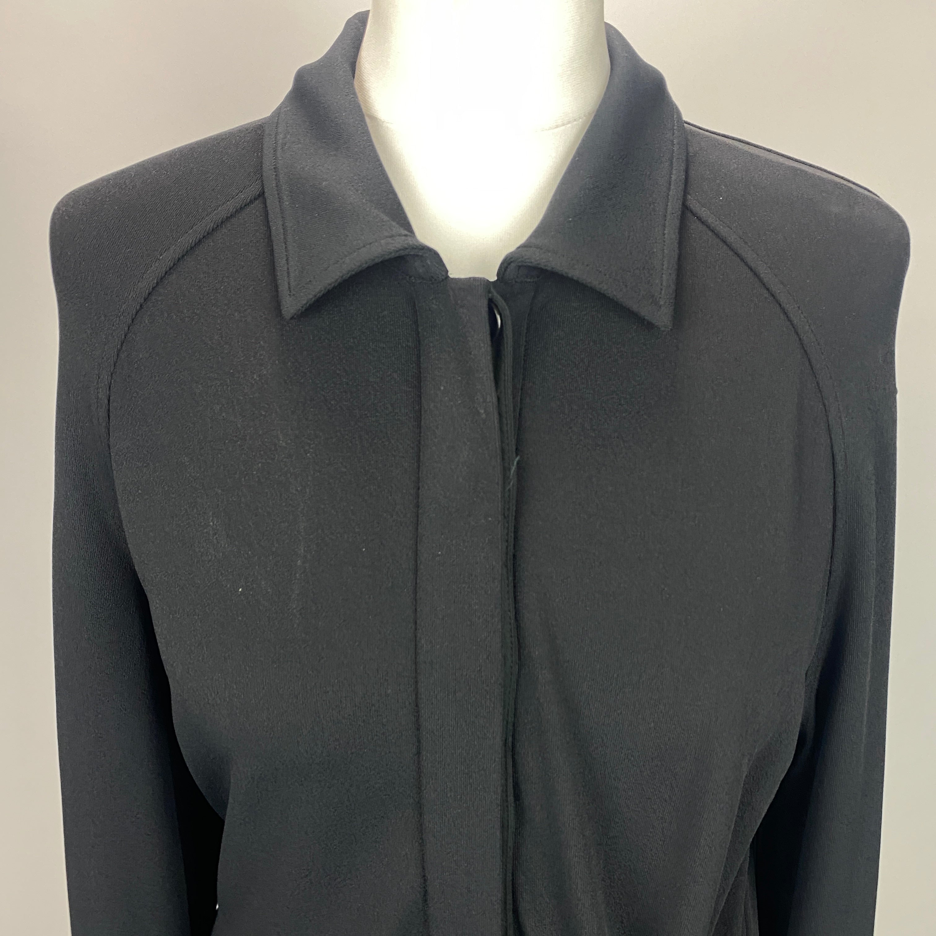 Bottega Veneta £2570 Black Knit Jersey Polo Maxi Dress M