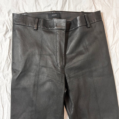 Joseph £895 Black Leather Coleman Pants XS