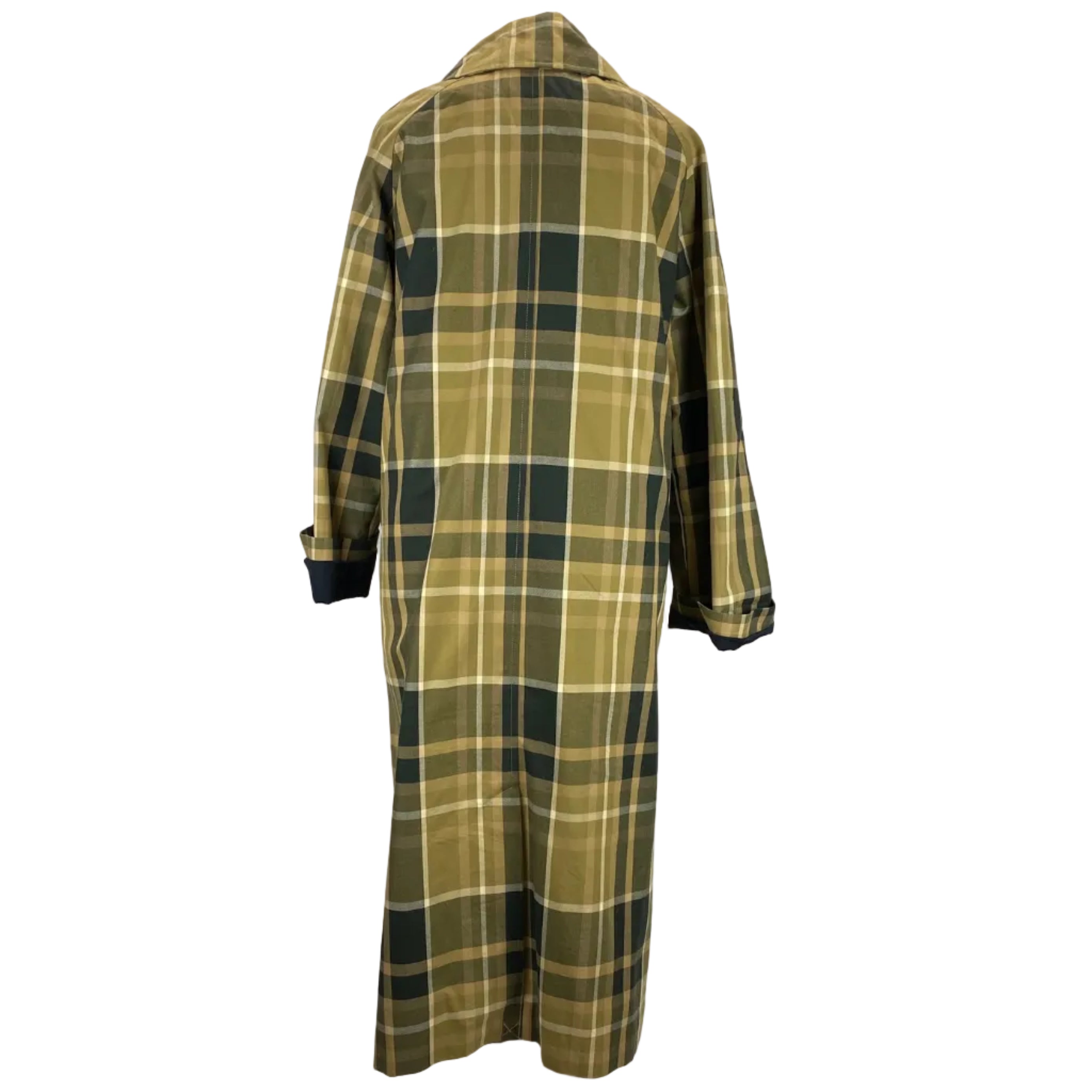 Sezane New £275 Moss & Beige Check Clyde Coat XXS-S