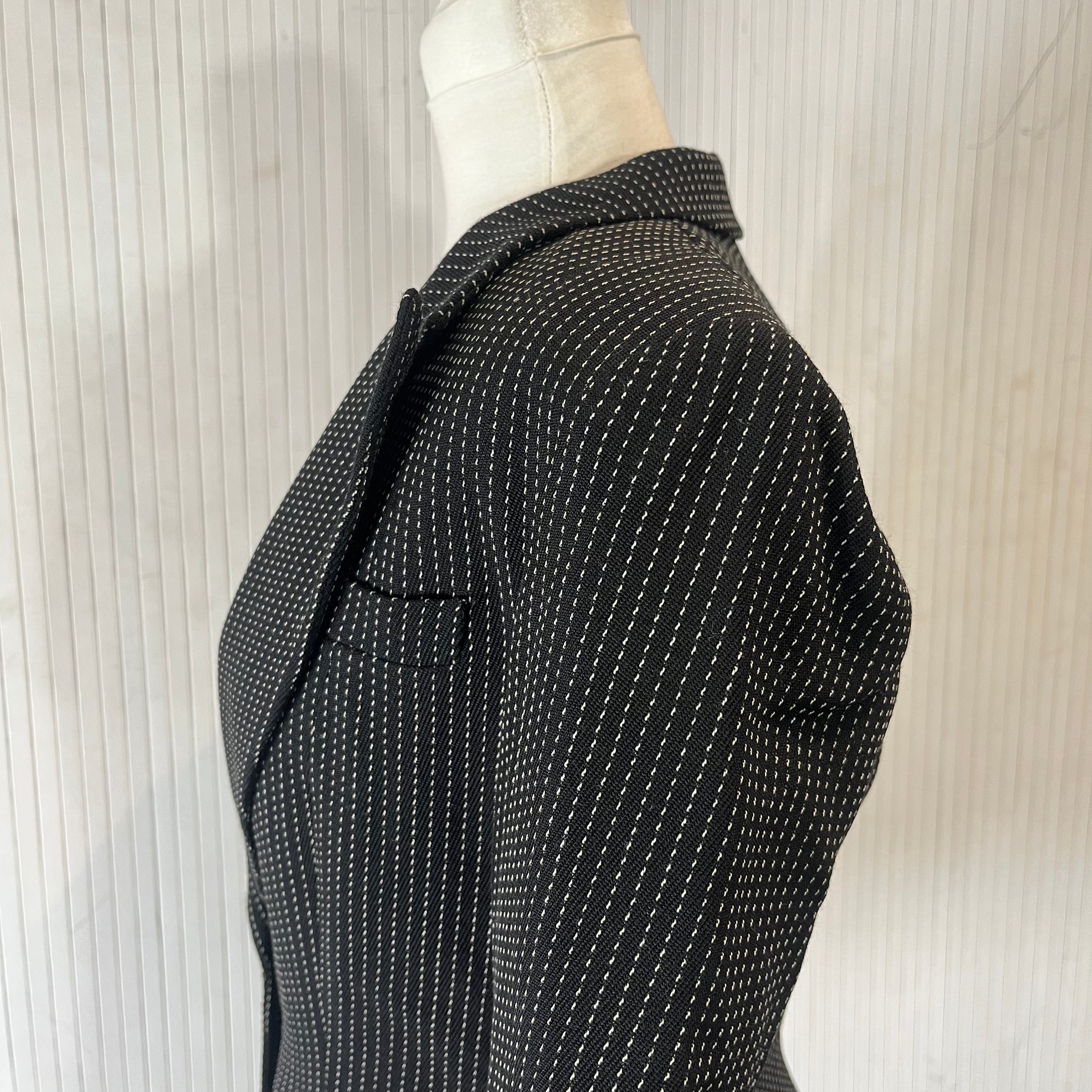 Ralph Lauren Black Pinstripe Wool Jacket S