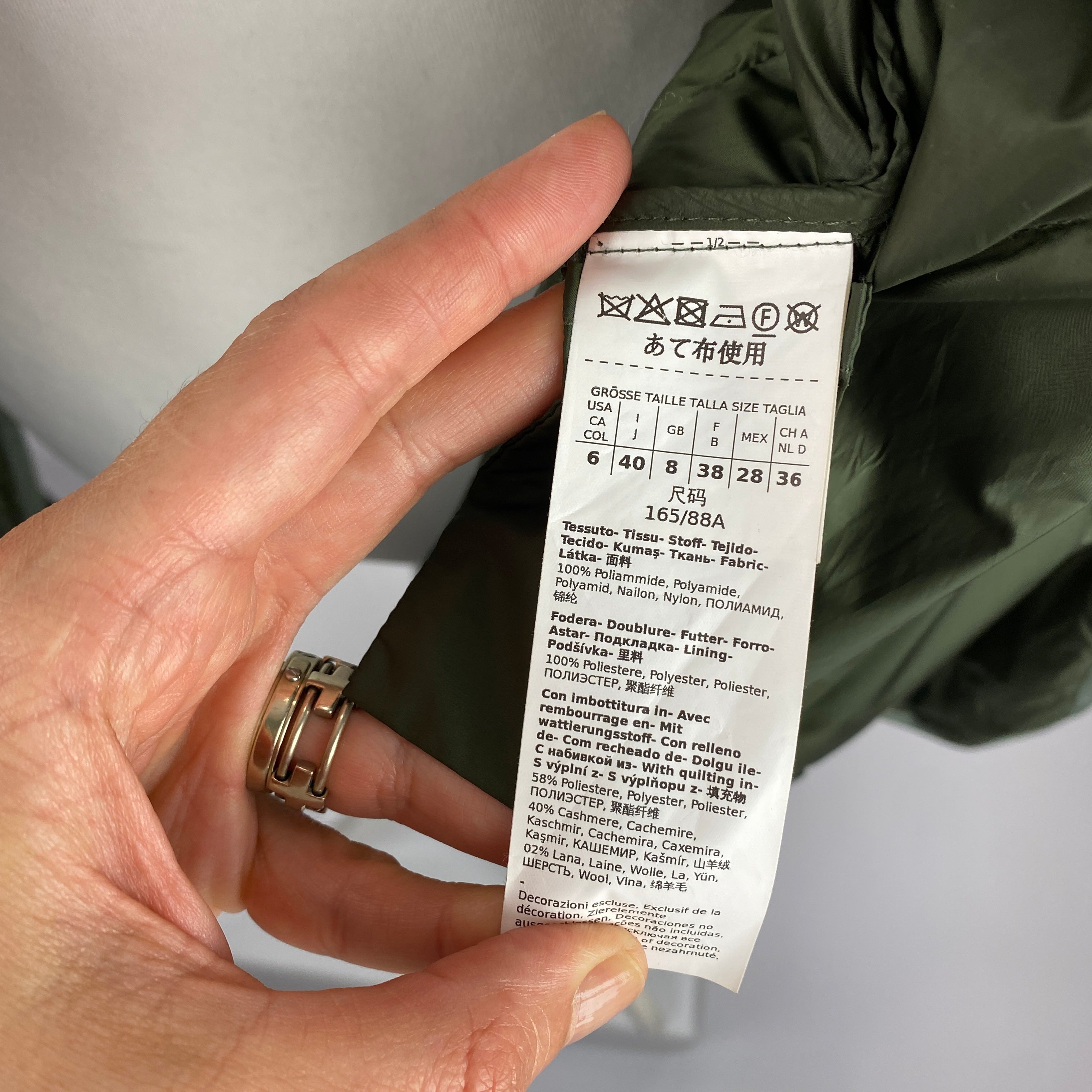 Weekend Max Mara £495 Soft Quilted Olive Luxepad Jacket XS-L