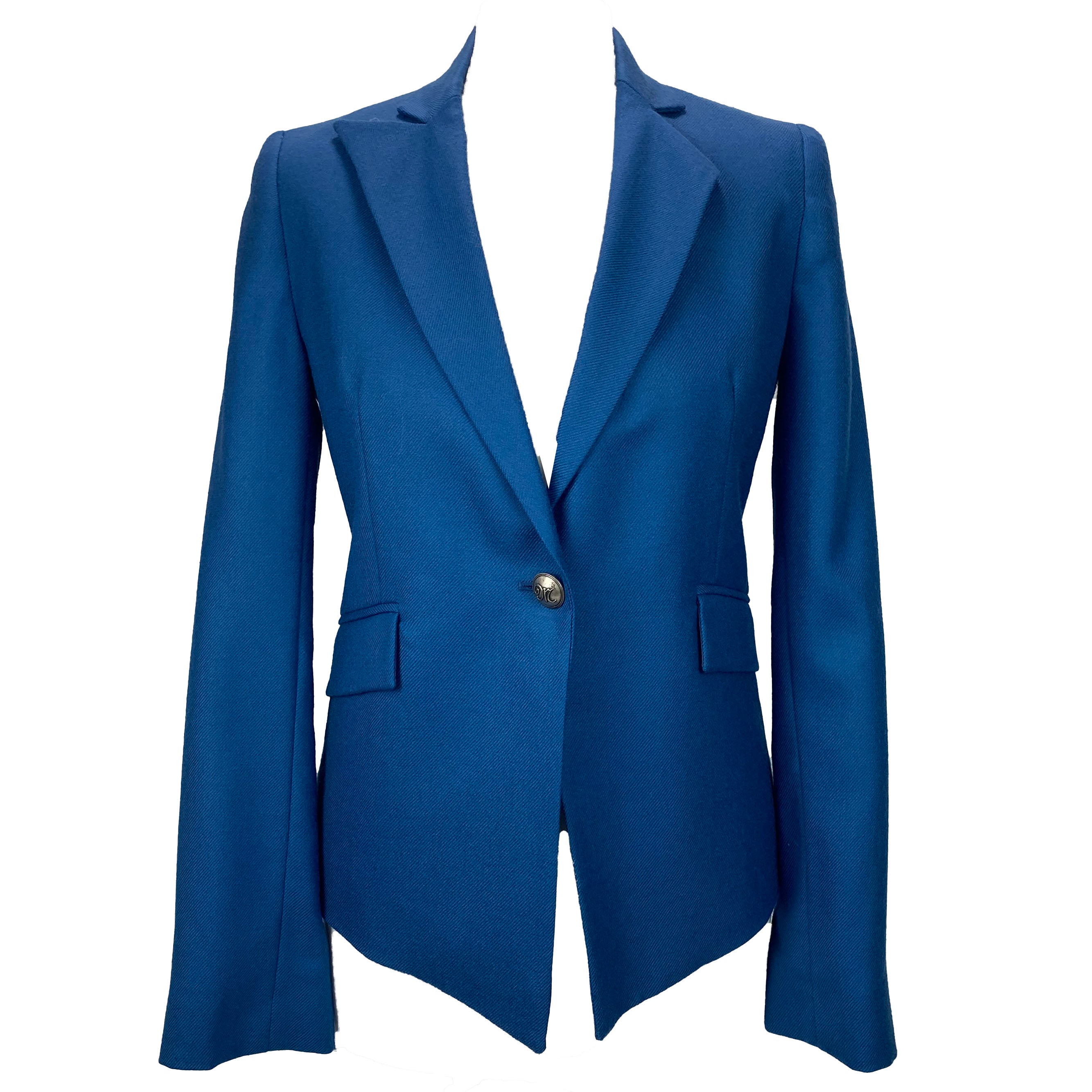 Moloh £675 Blue Wool Single Button Jacket XS