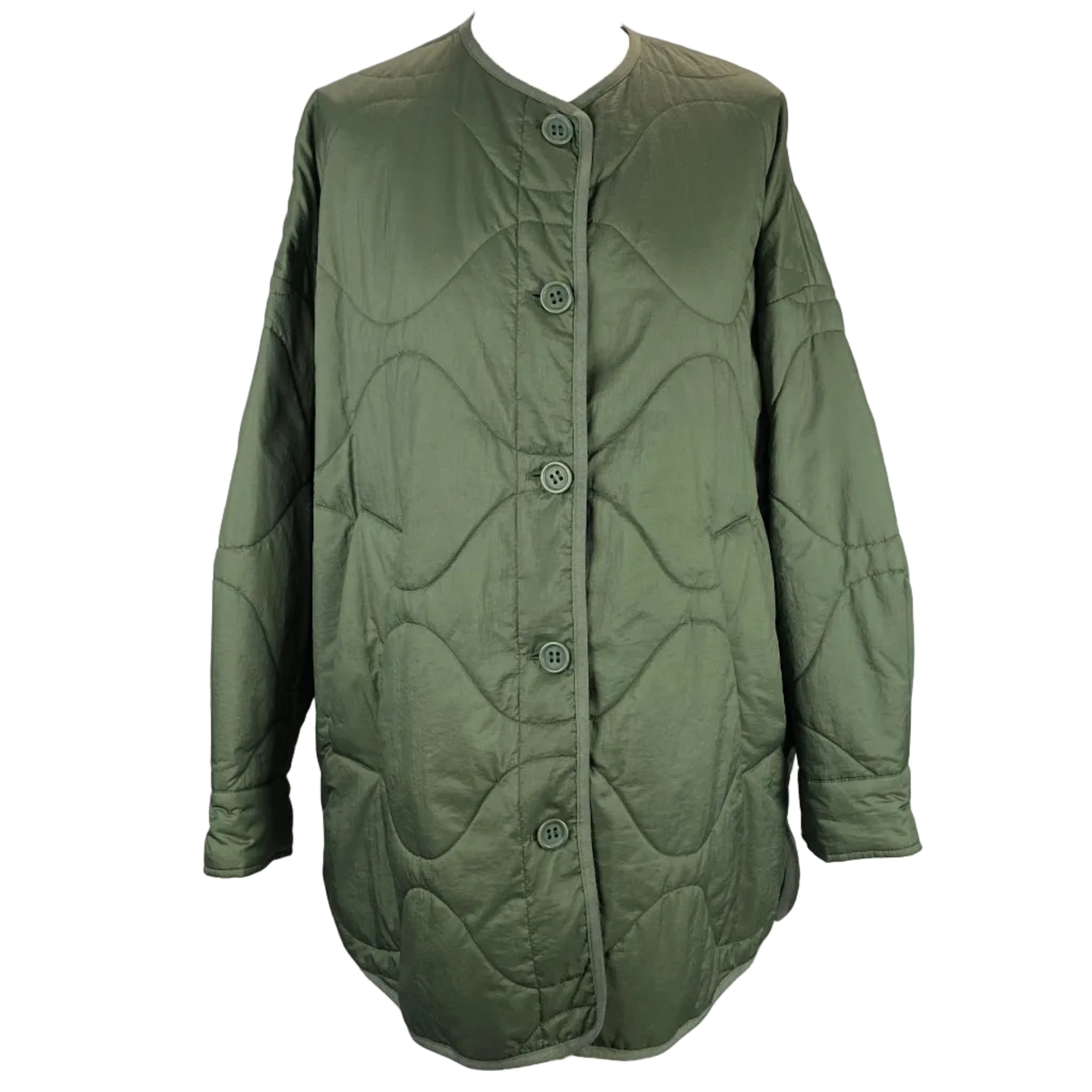 Weekend Max Mara £495 Soft Quilted Olive Luxepad Jacket XS-L