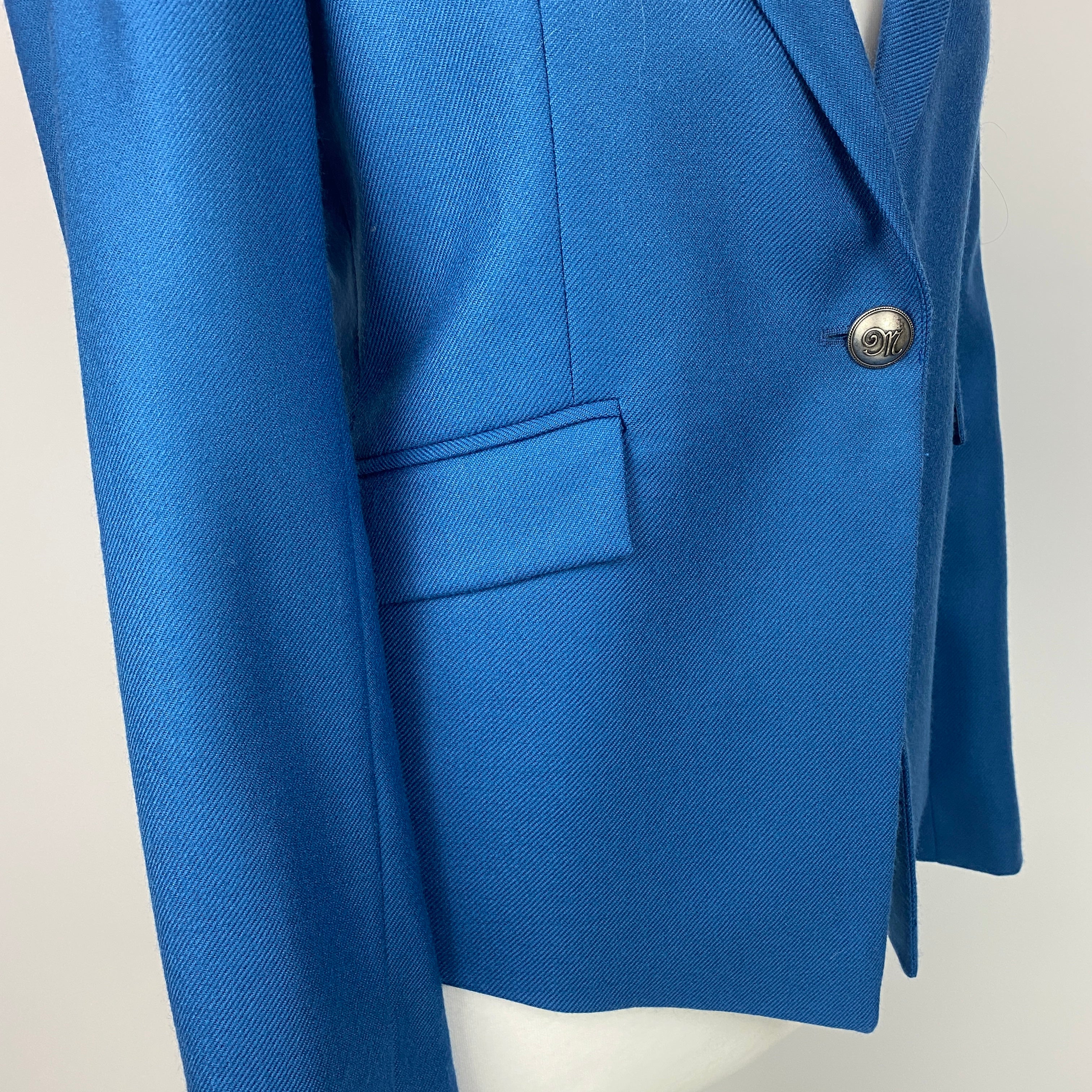 Moloh £675 Blue Wool Single Button Jacket XS