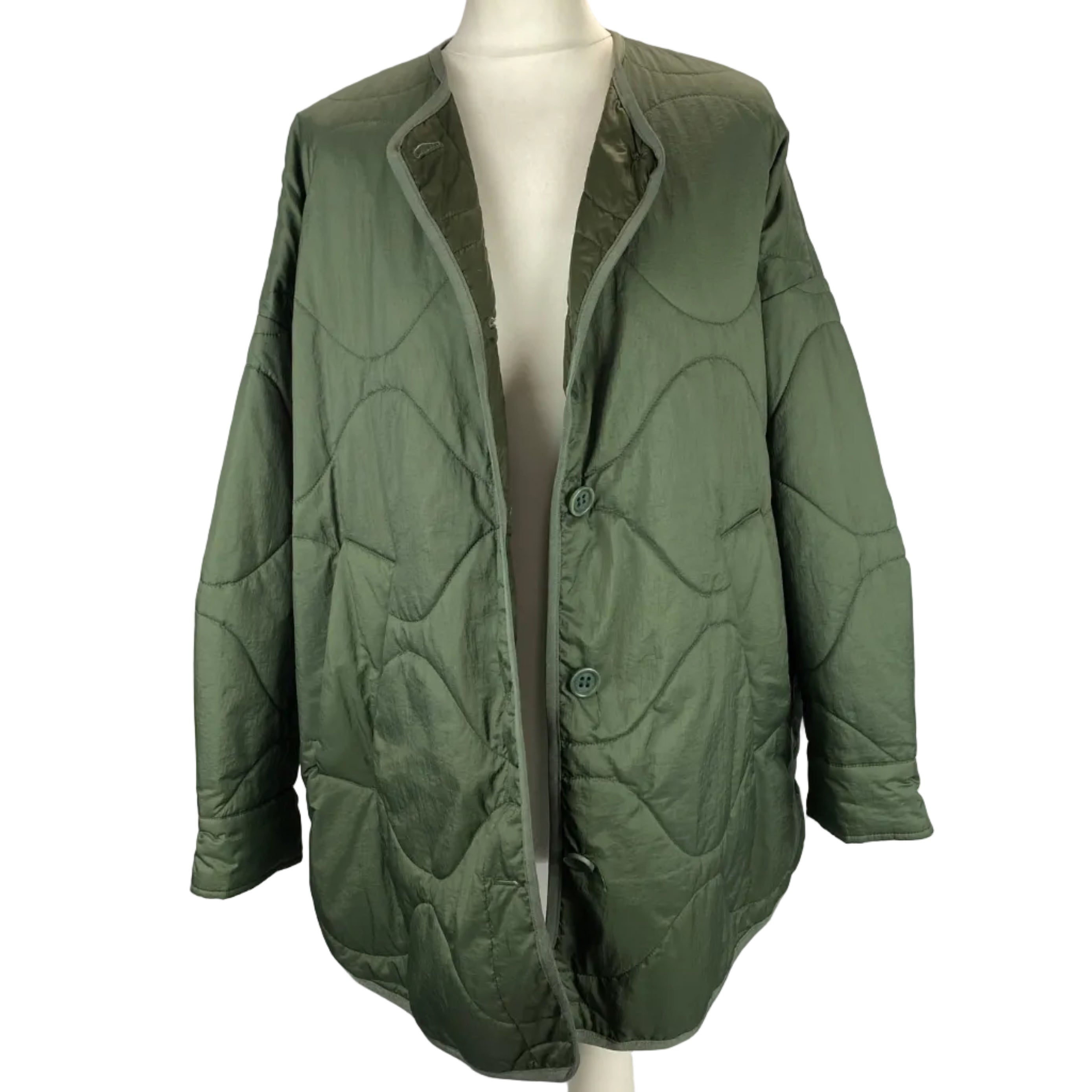 Weekend Max Mara £495 Soft Quilted Olive Luxepad Jacket XS-L