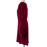 John Galliano AW2009 Cerise Viscose Drape Dress S