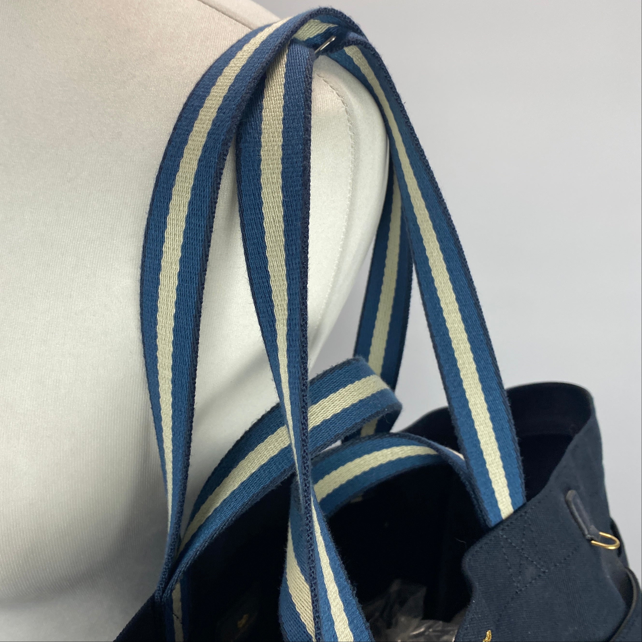 Anya Hindmarch £195 Navy Recycled Canvas Carry-On Tote Bag