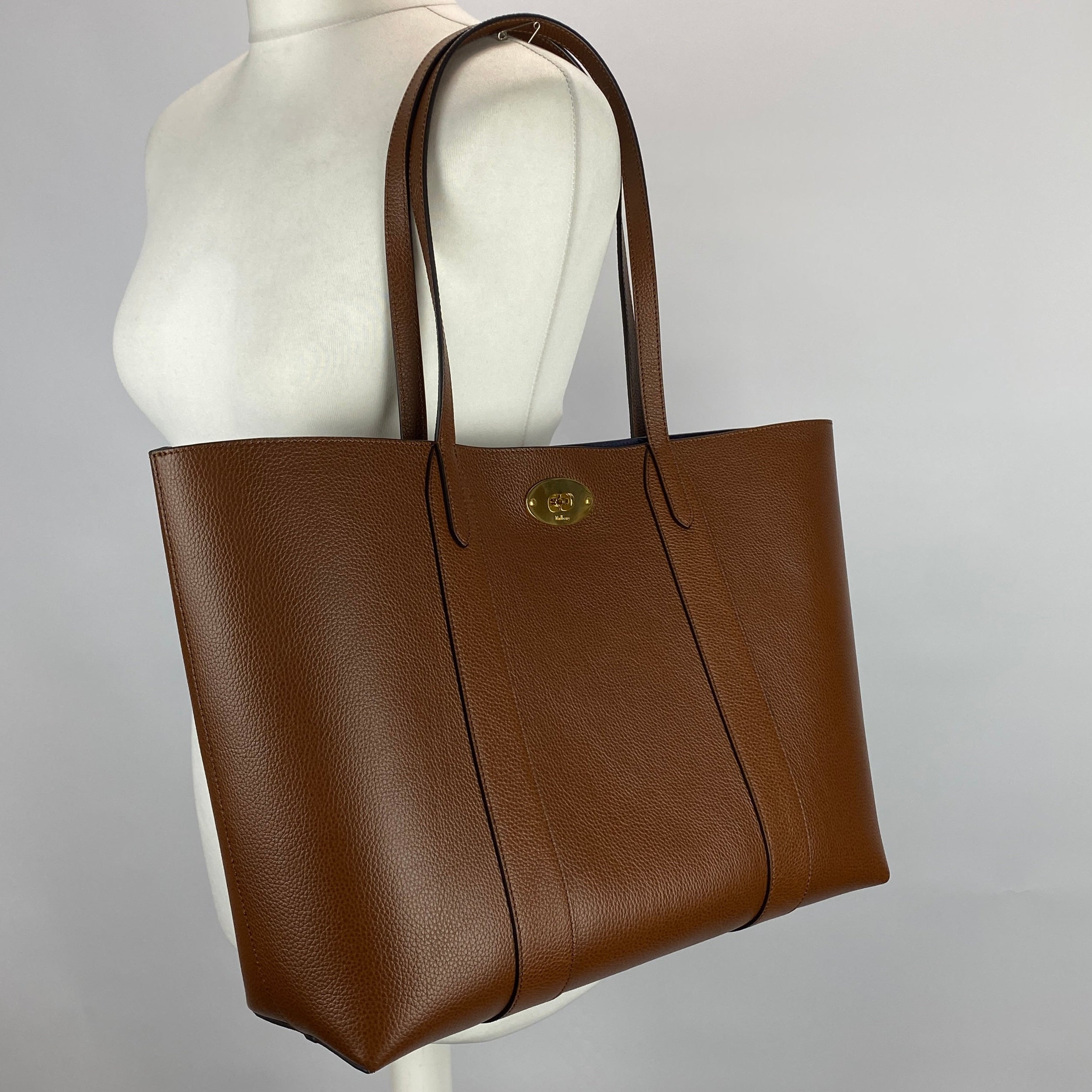 Mulberry £845 Bayswater Two Tone Oak Large Tote Bag