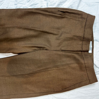 Max Mara Cocoa Camel & Silk Trousers S