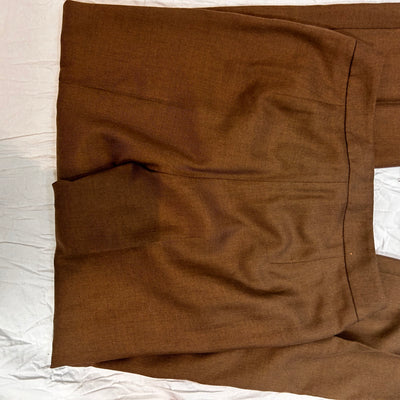 Max Mara Cocoa Camel & Silk Trousers S