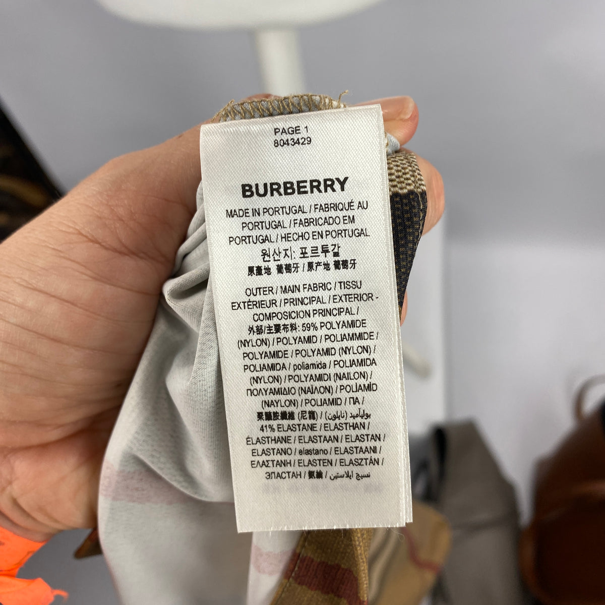 Burberry New Camel Nova Check Turtleneck Top M
