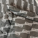 Balenciaga Brand New Black Logo Quilted Throw