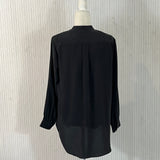 Joseph Brand New Black Bene Longline Silk Shirt XS/S