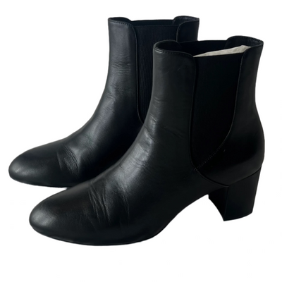 Stuart Weitzman £476 Black Block Heel Chelsea Boots 40