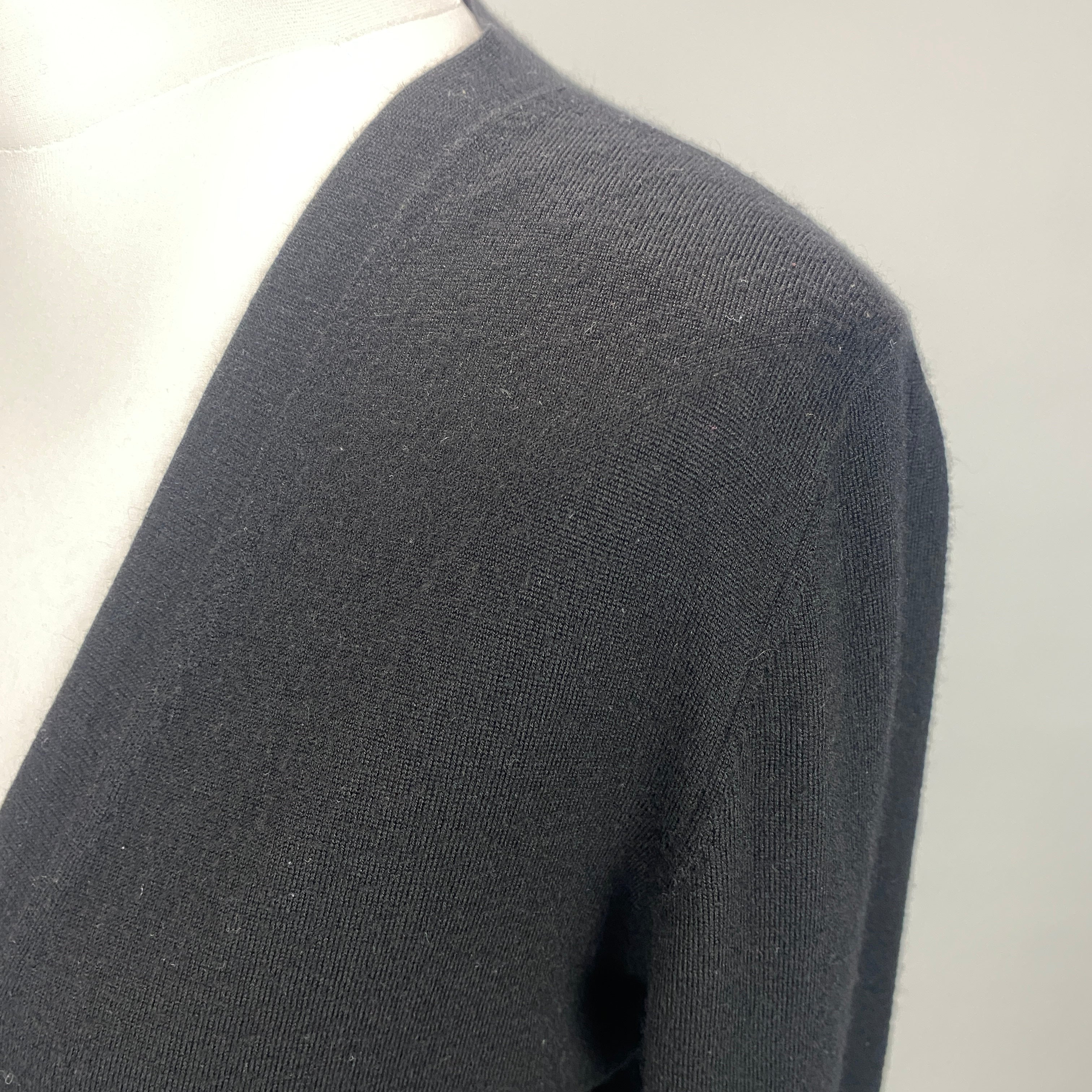 Miu Miu Black Cashmere & Silk Classic Cardigan M