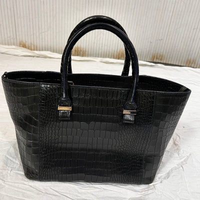 Victoria Beckham £1000 Navy Printed Croc Quincy Tote Bag