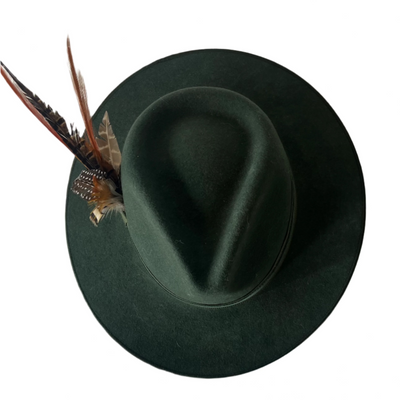 Jess Collett £435 Racing Green Pure Wool Golborne Trilby