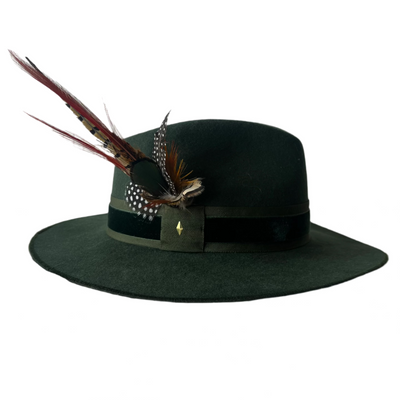 Jess Collett £435 Racing Green Pure Wool Golborne Trilby