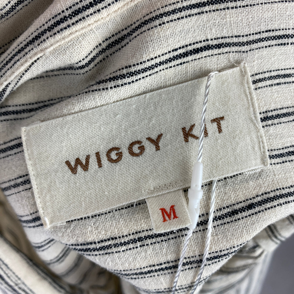 Wiggy Kit £255 Ecru & Black Stripe Linen & Cotton Tunic Shirt M