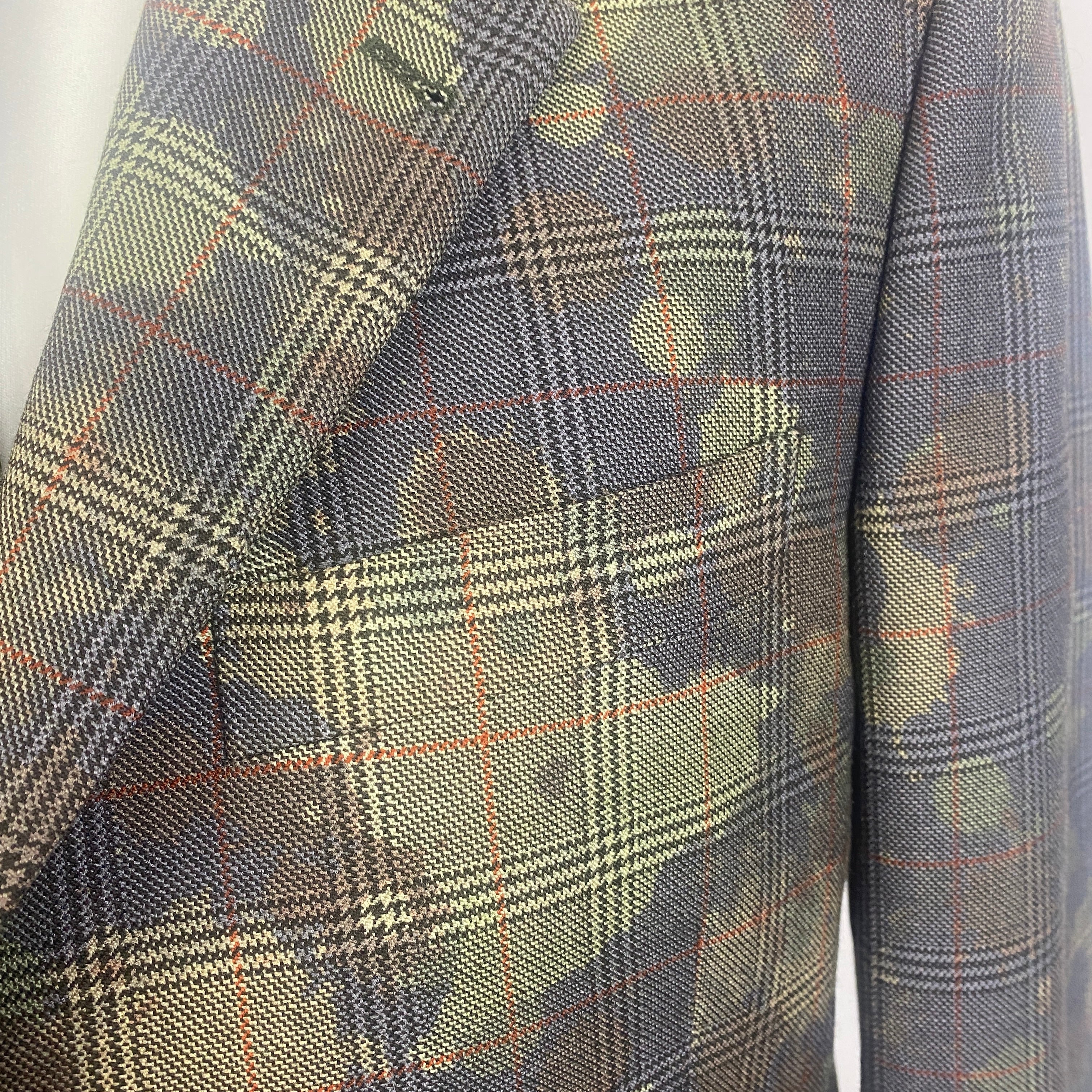 Stella McCartney Camo & Check Wool Blazer L/XL
