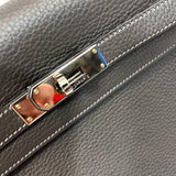 Hermes Graphite Veau Taurillon Clemence 35 Kelly Bag