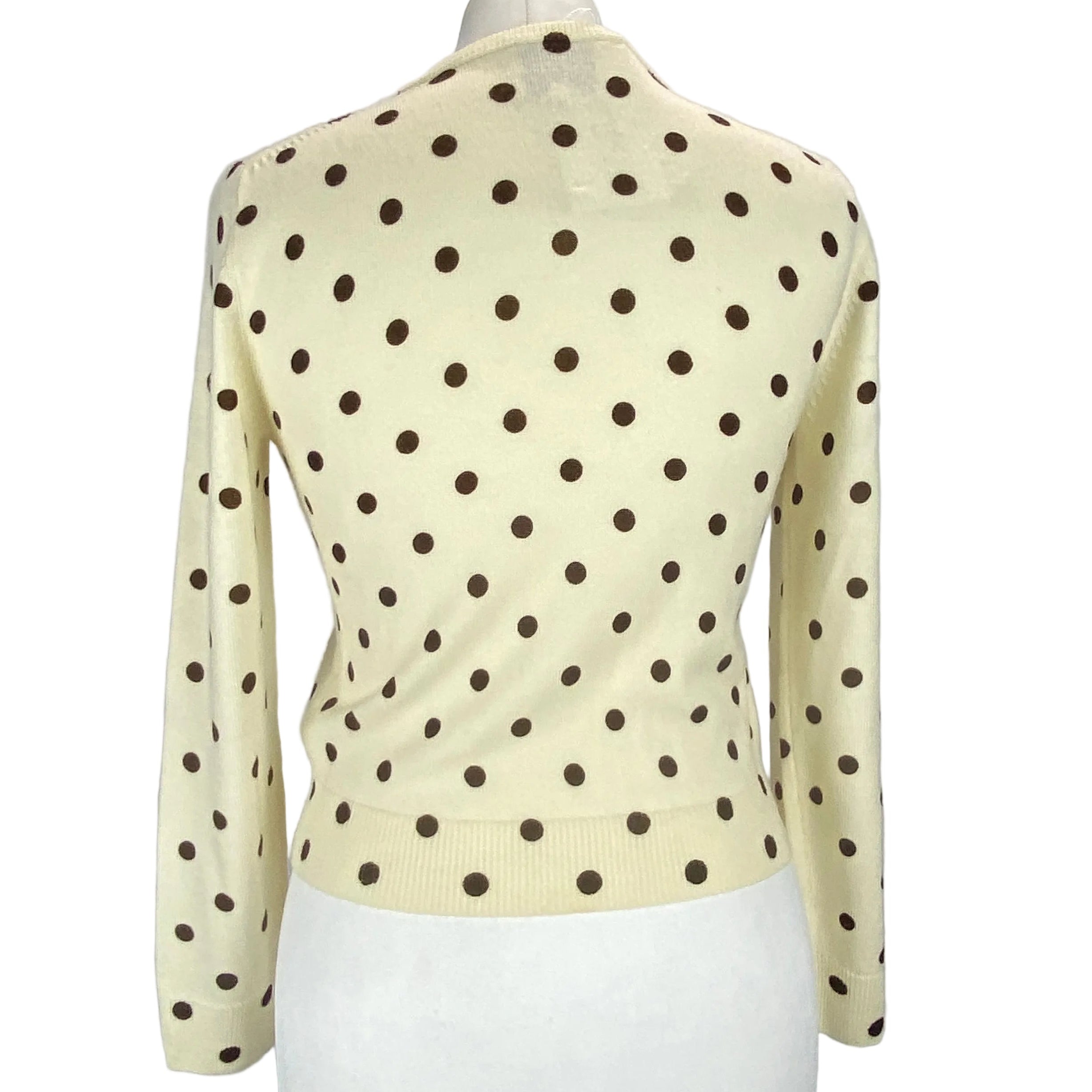 Reformation New £180 Cream Polka Dot Bernadette Cardigan S