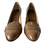 Tods Caramel Glossy Leather Heels 37