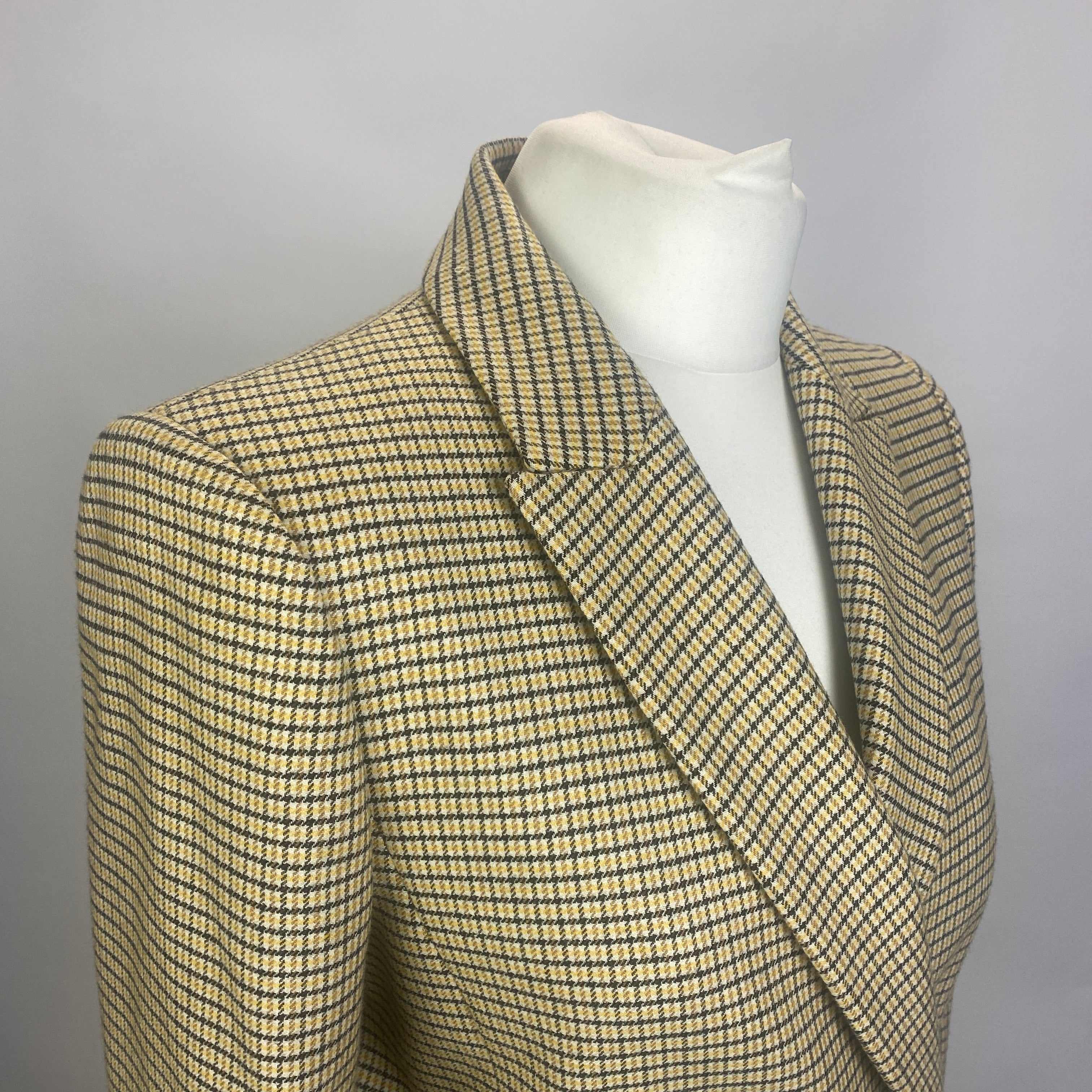 Me&Em New Black & Yellow Check Crop Blazer XS