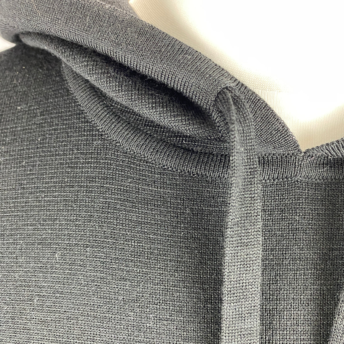 Canada Goose Black Wool Logo Hooded Sweater L