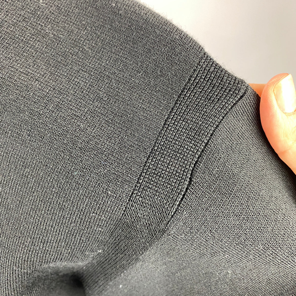 Canada Goose Black Wool Logo Hooded Sweater L