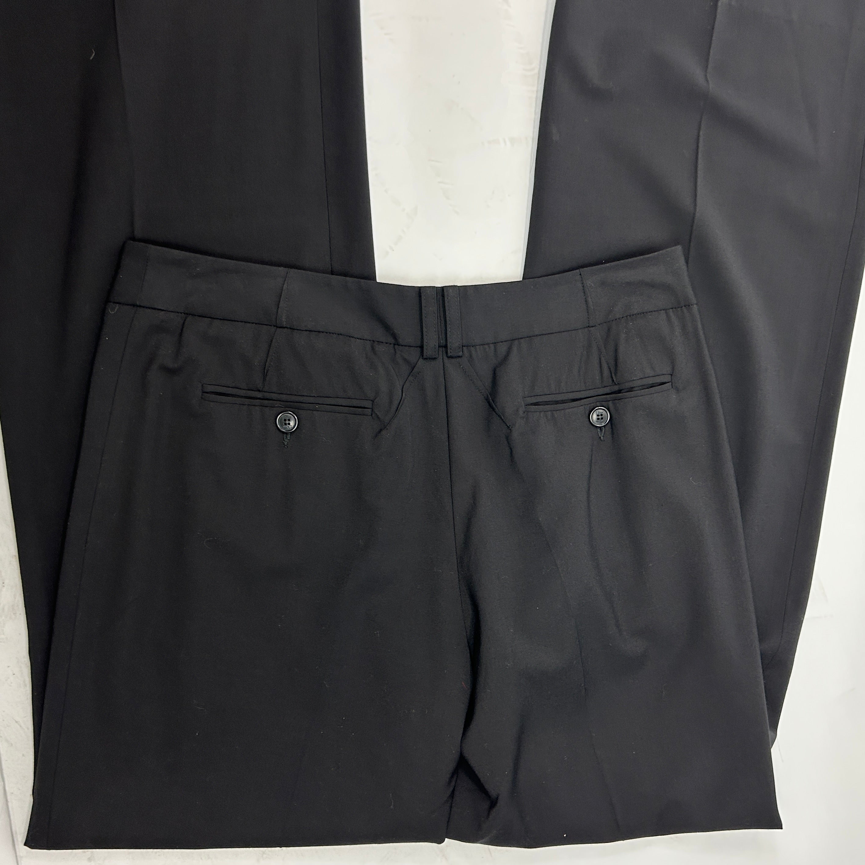 Christian Dior Black Wool Mix Wide Leg Pants M