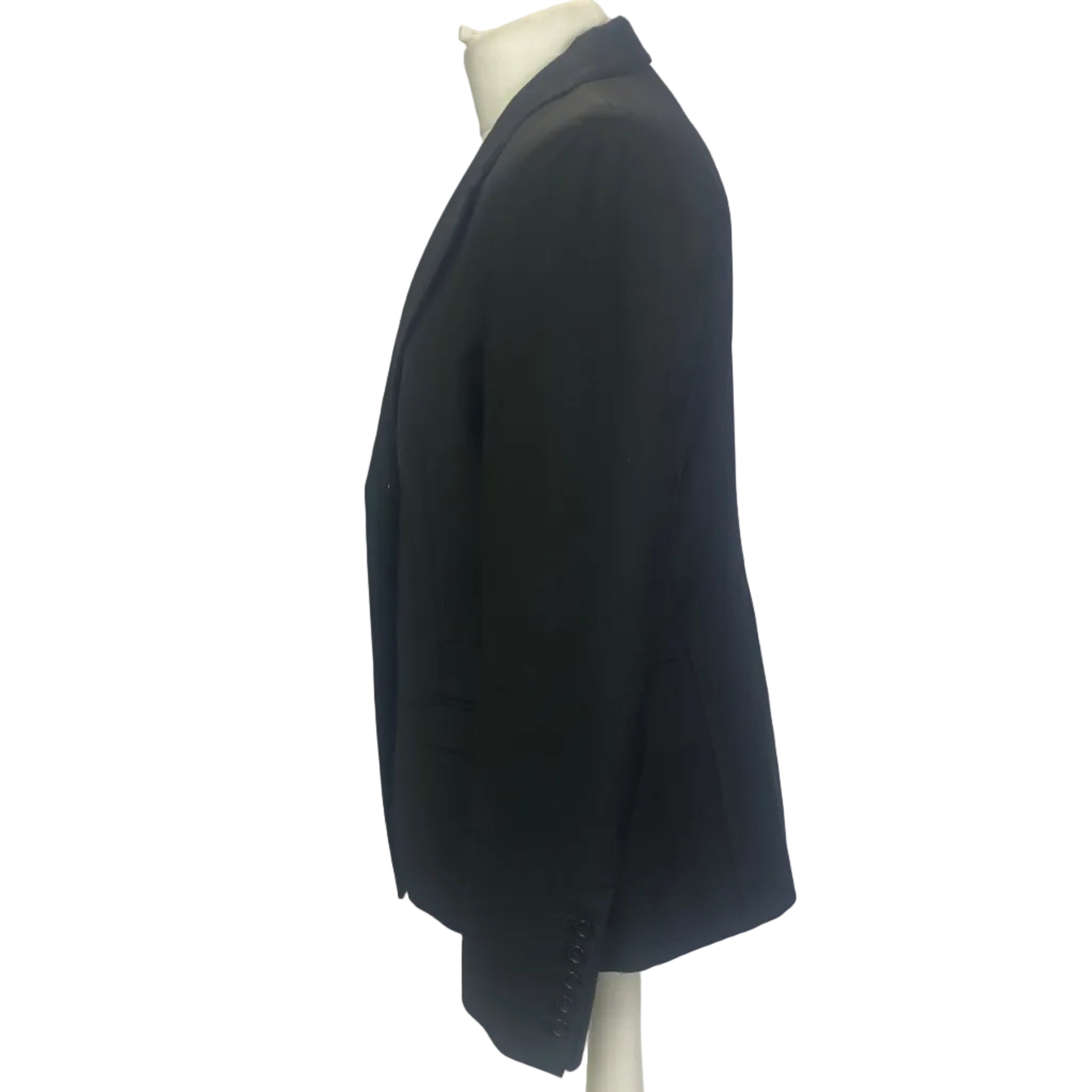 Karl Lagerfeld New £420 Black Fine Wool Jacket M