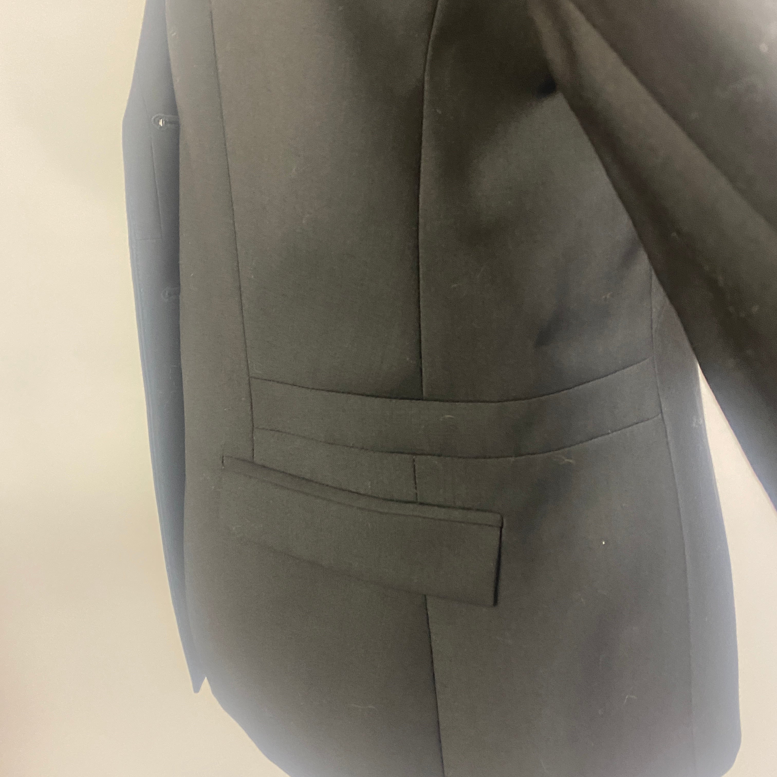 Karl Lagerfeld New £420 Black Fine Wool Jacket M