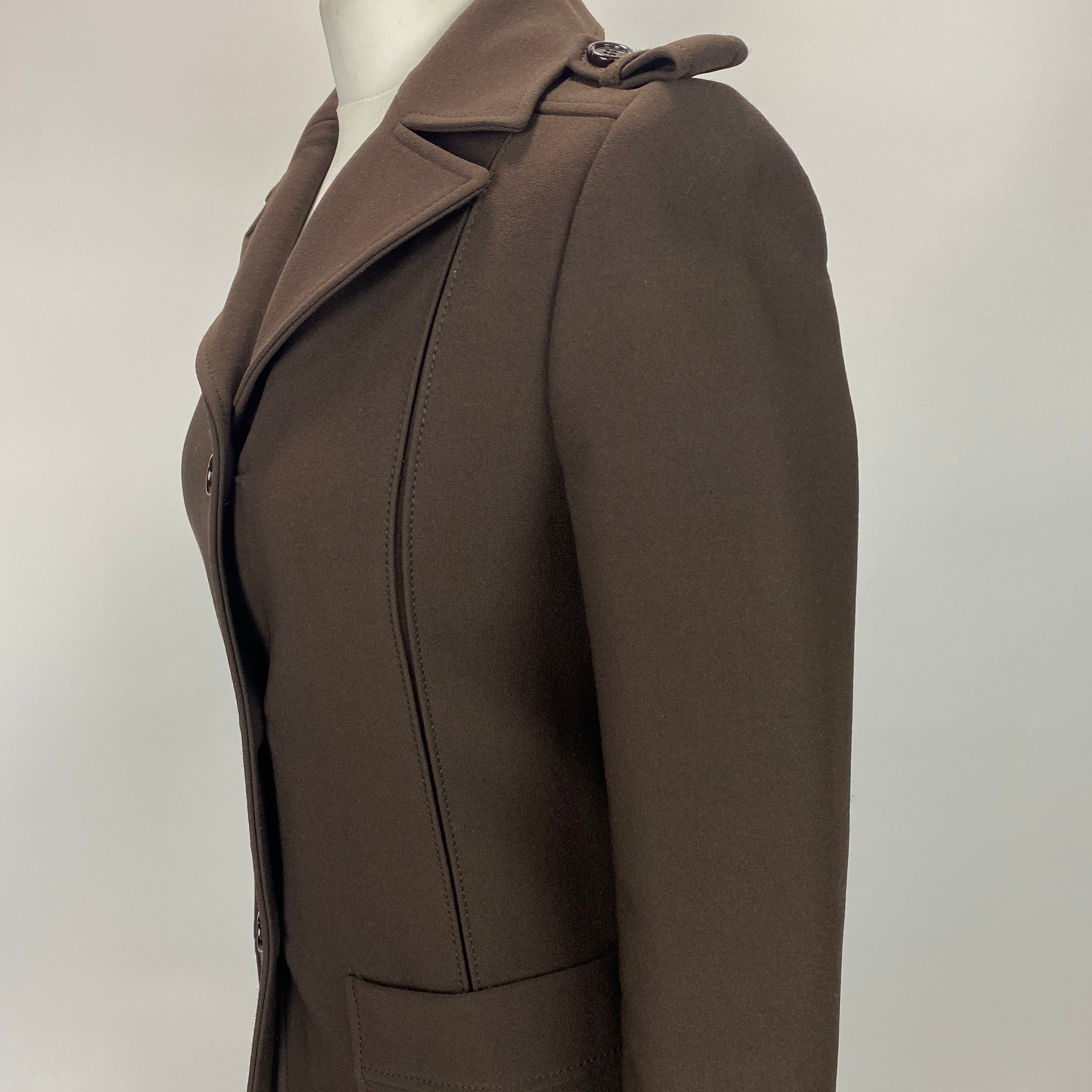 Prada Vintage Chocolate Stretch Safari Jacket XXS
