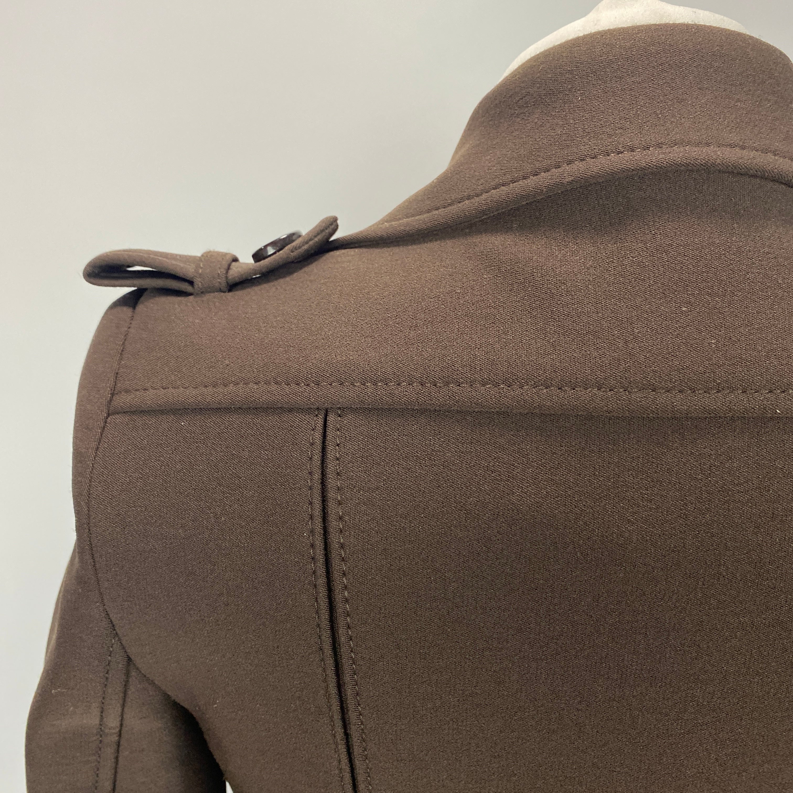 Prada Vintage Chocolate Stretch Safari Jacket XXS