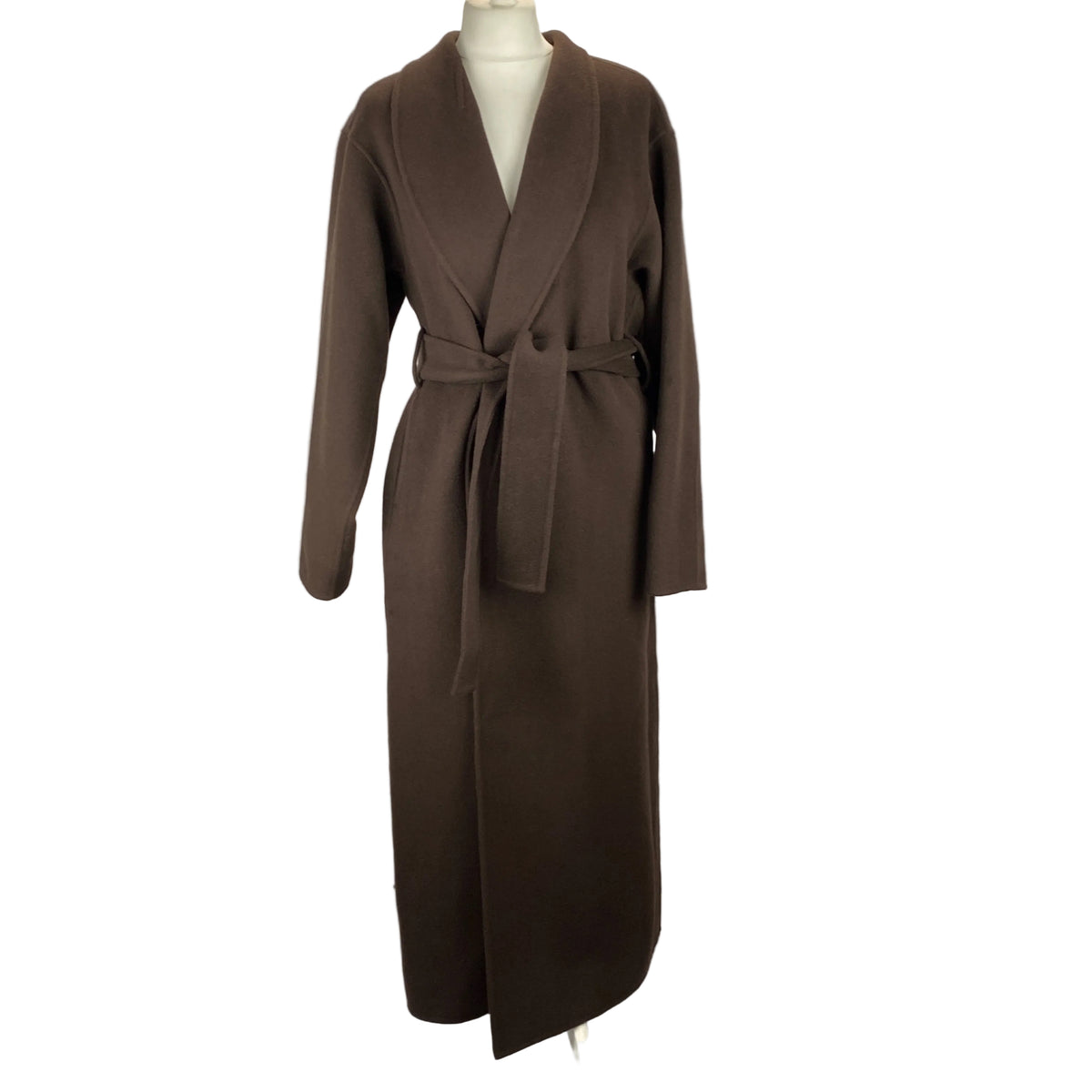 Almada New £835 Chocolate Mara Double Coat S-M