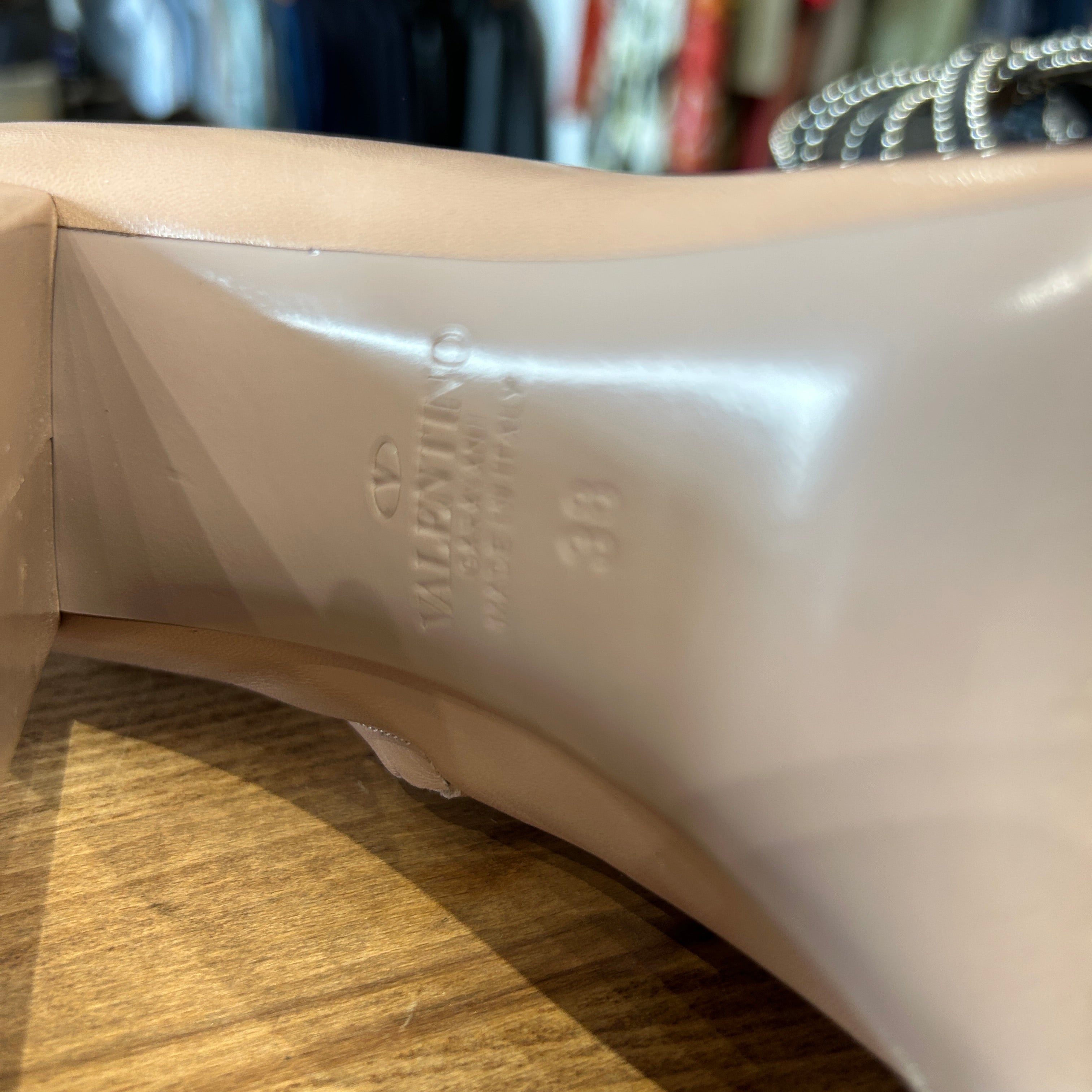 Valentino £980 Camel Leather Rockstud Ankle Boots 38