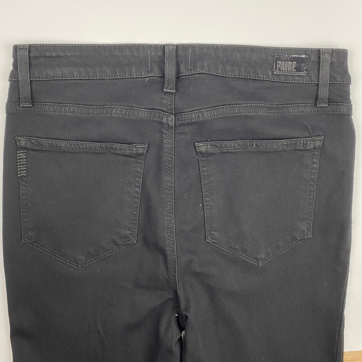 Paige £250 Black Cindy Stretch Crop Jeans 30