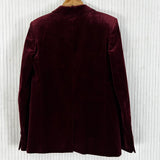 Saint Laurent £2175 Merlot Cotton Velvet Jacket XXS/XS