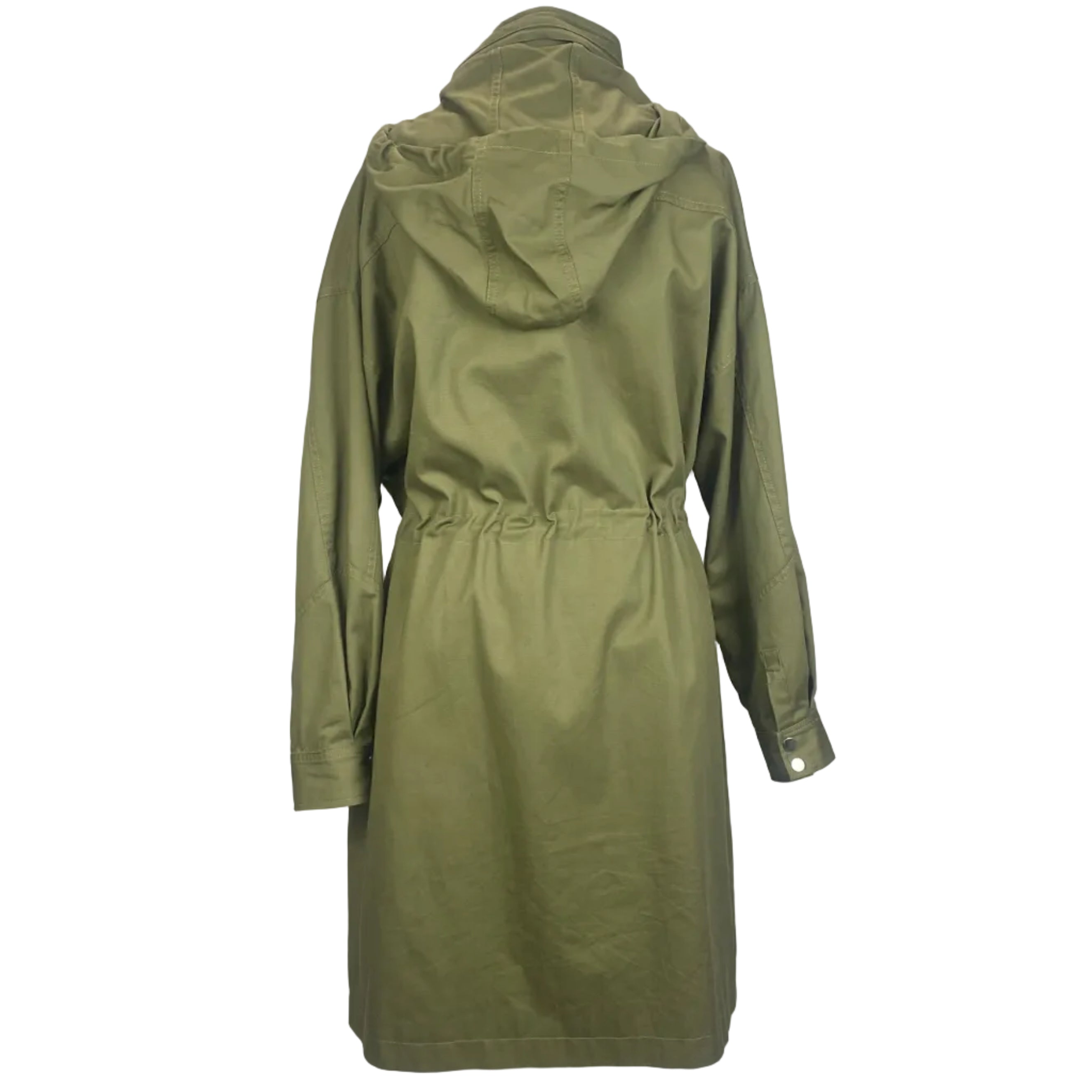 Ba&Sh New £430 Khaki Cotton Drawstring Tylan Parka M/L