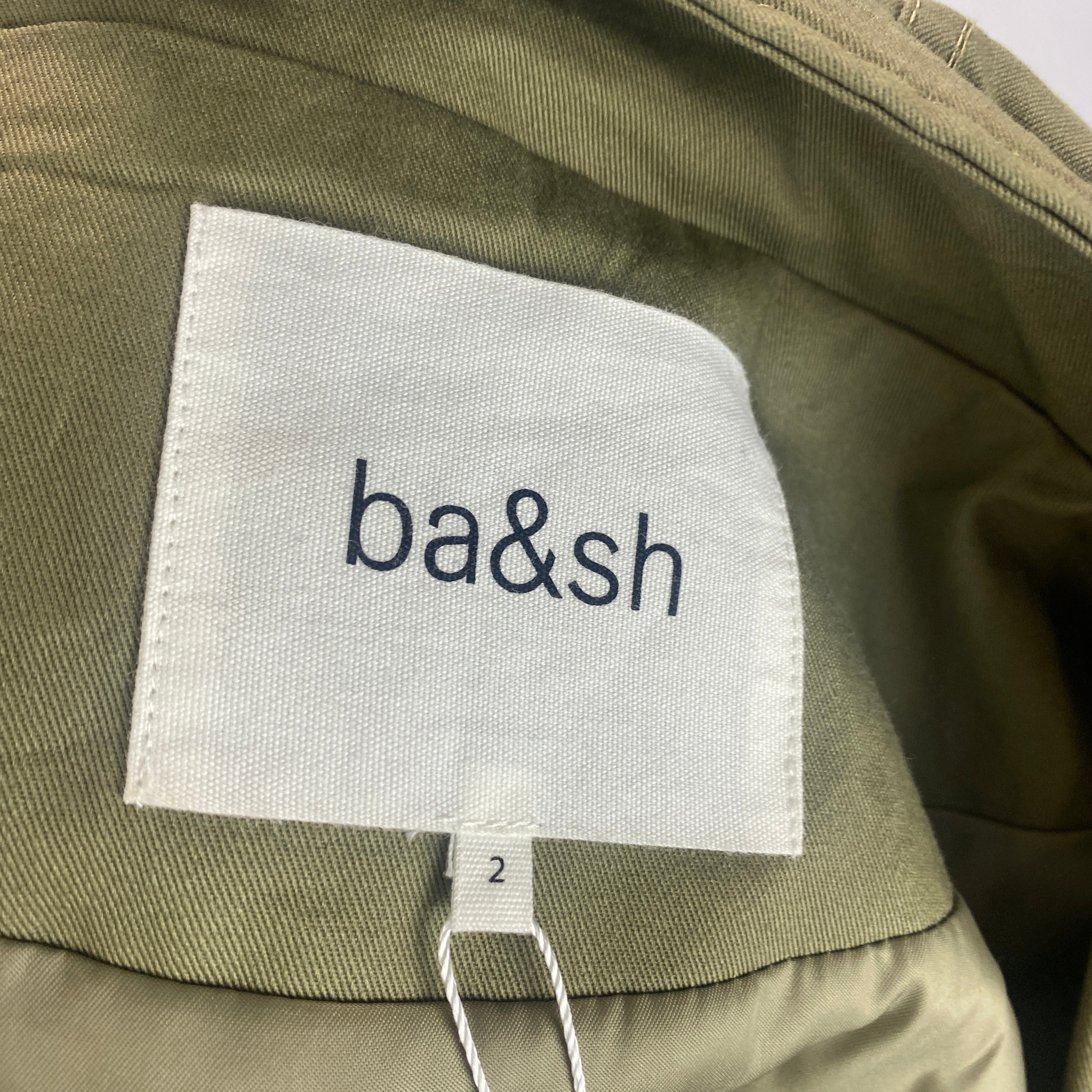 Ba&Sh New £430 Khaki Cotton Drawstring Tylan Parka M/L