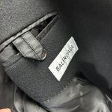Balenciaga Brand New Black Wool Mix Oversize Belted Overcoat XS/S/M