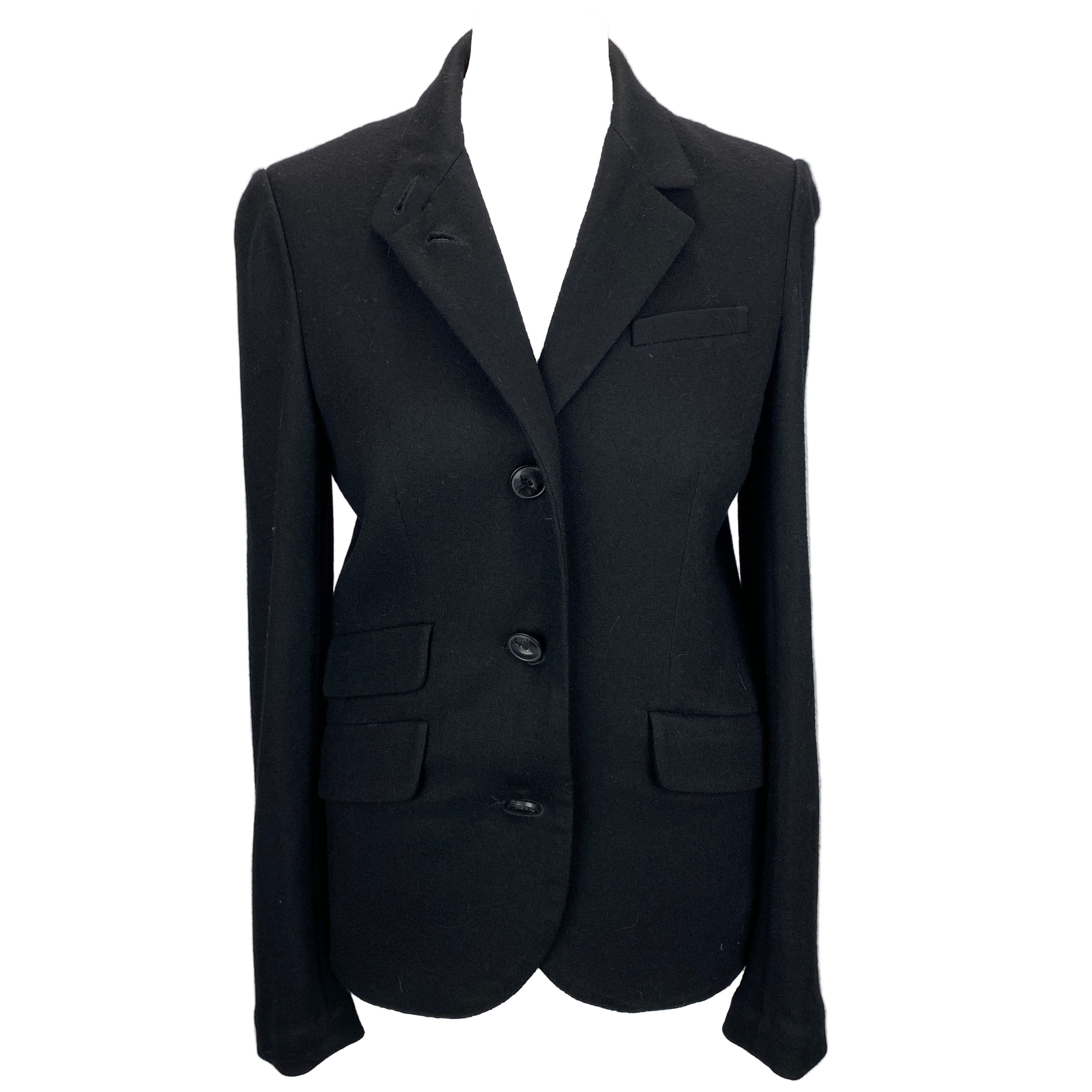 Rag & Bone £723 New Black Japanese Wool Nehru Jacket M