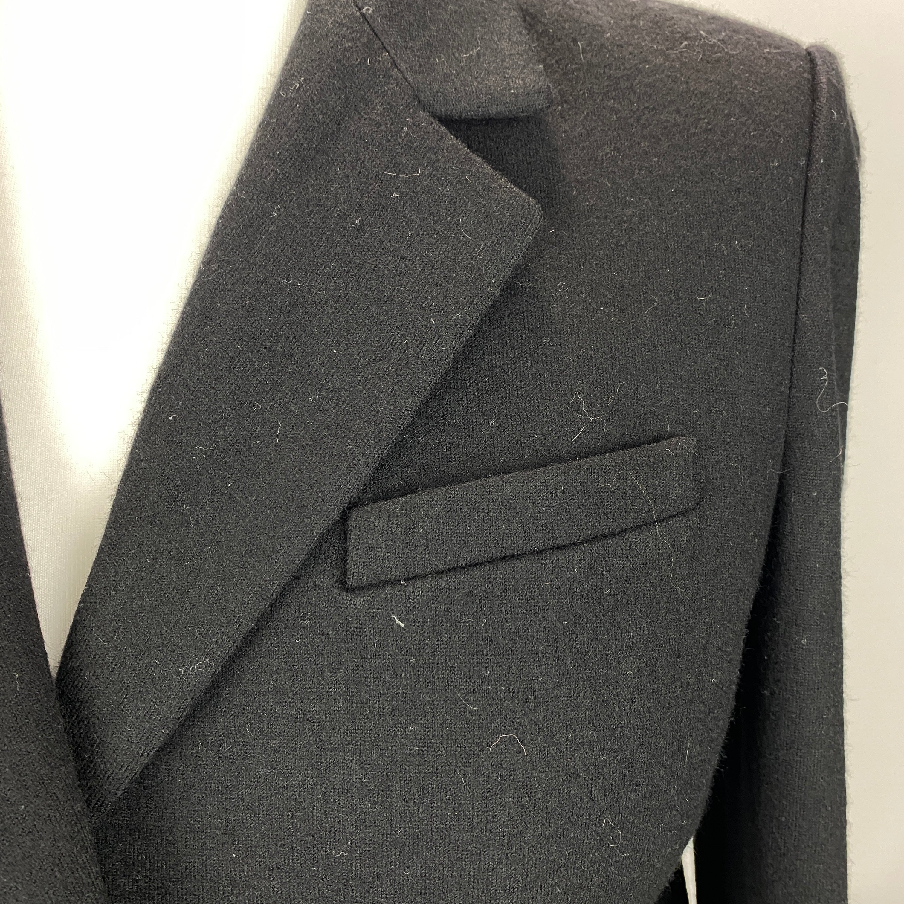 Rag & Bone £723 New Black Japanese Wool Nehru Jacket M