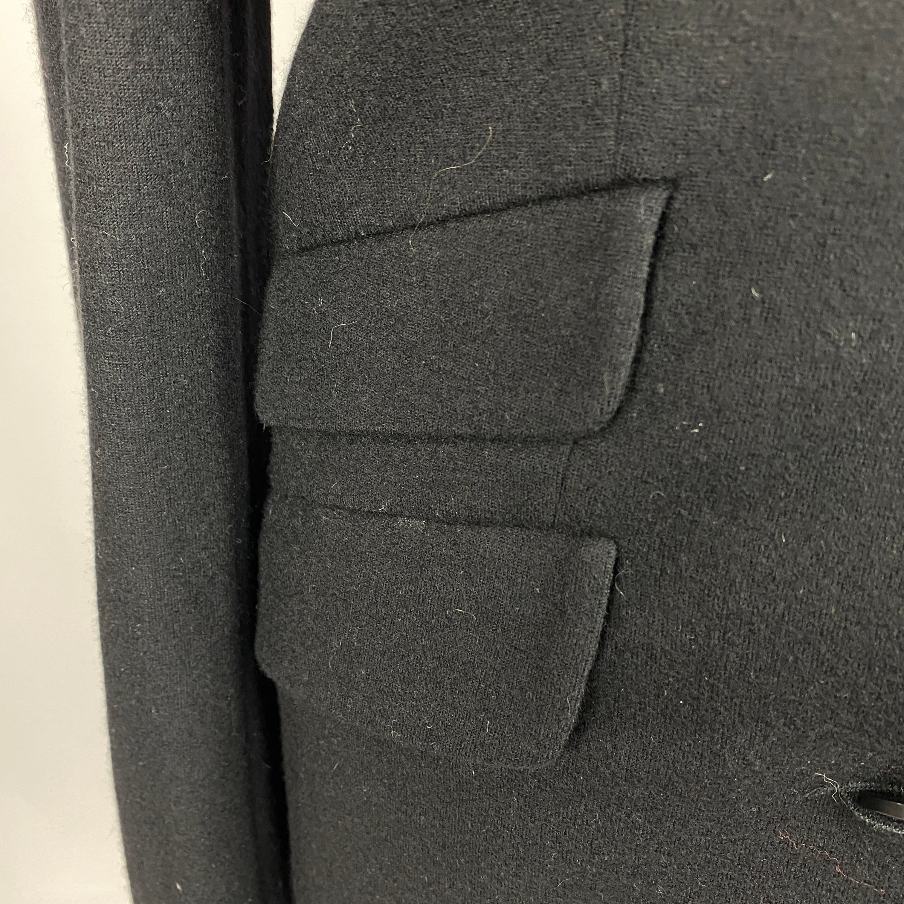 Rag & Bone £723 New Black Japanese Wool Nehru Jacket M