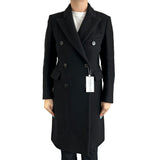 Dries Van Noten Black Wool Double Breasted Overcoat XS/S