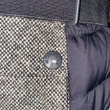 Moncler Black & Pearl Wool Tweed Ski Jacket S