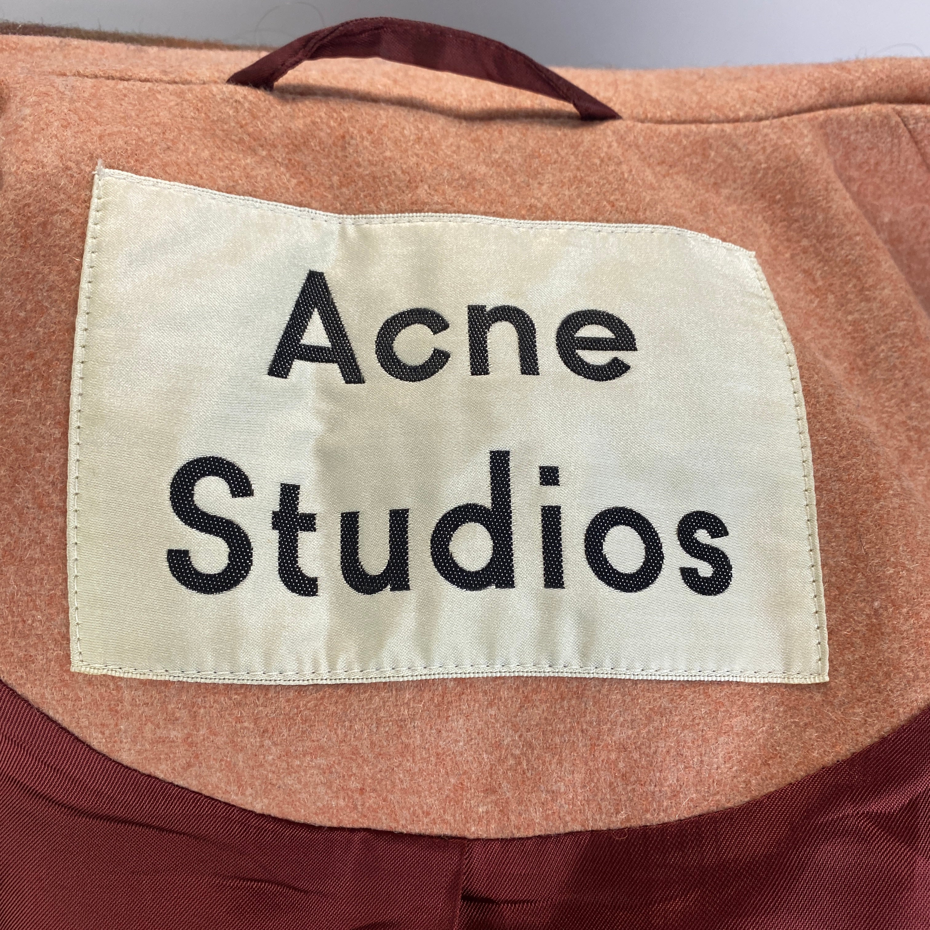 Acne Studios Khaki & Aubergine Check Wool Jacket XS/S/M/L